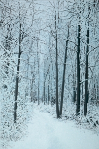 Avenue, 2007, acrylic and glitter on canvas, 81 x 54 cm